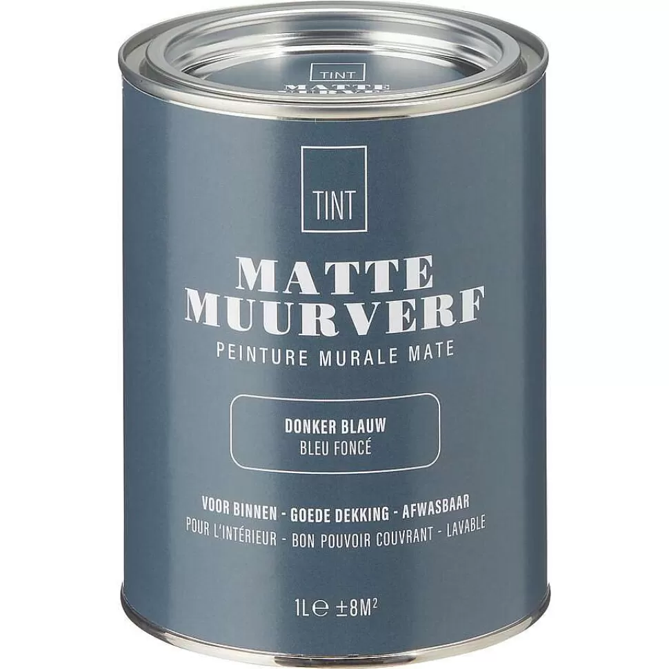 kwantum Muurverf Mat Donker Blauw - 1 L