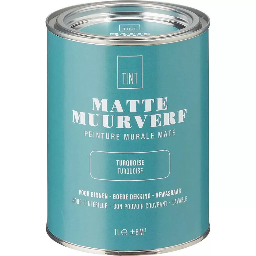 kwantum Muurverf Mat Turquoise - 1 L