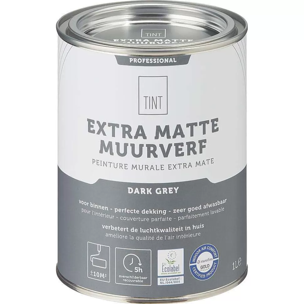 kwantum Muurverf Professional Dark Grey - 1 L