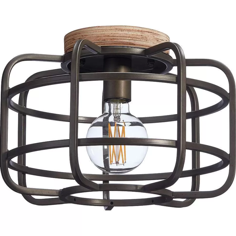 kwantum Plafondlamp Wood Zwart