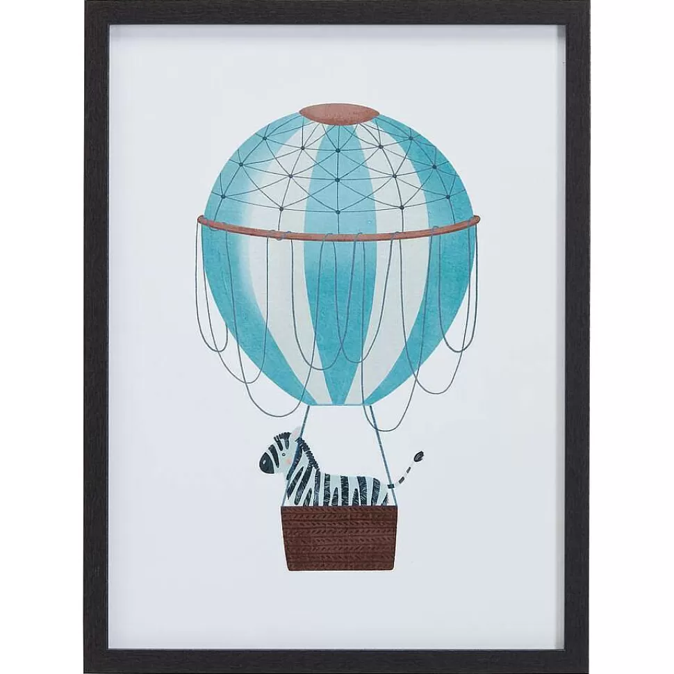 kwantum Poster Luchtballon Zwart