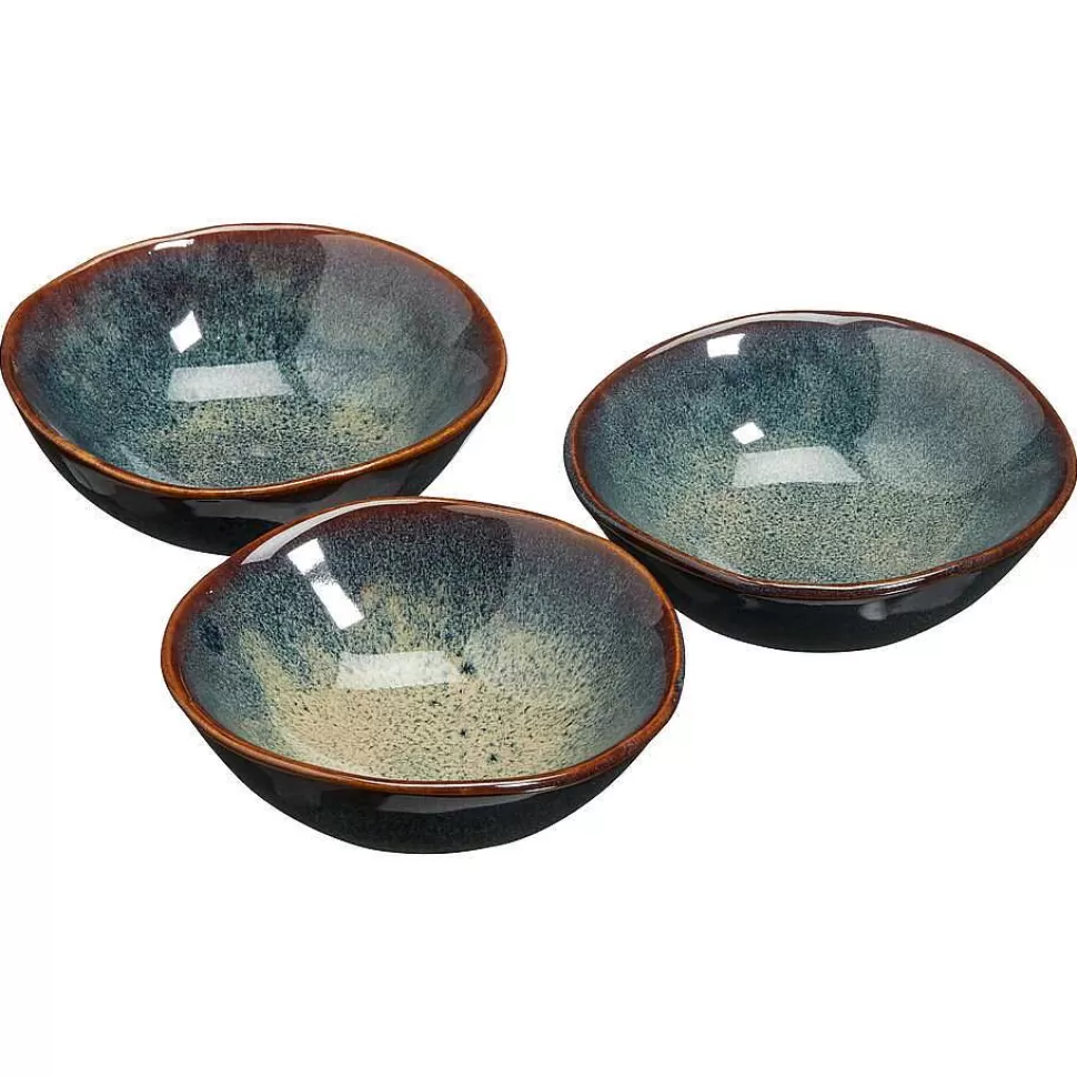 kwantum Schaal Glaze Donkerblauw 3 Stuks