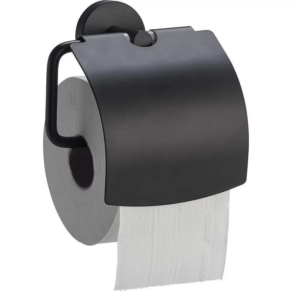 kwantum Toiletrolhouder Metaal Zwart 14,5X7X14,5 Cm