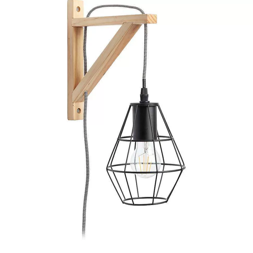 kwantum Wandlamp Hybris Zwart