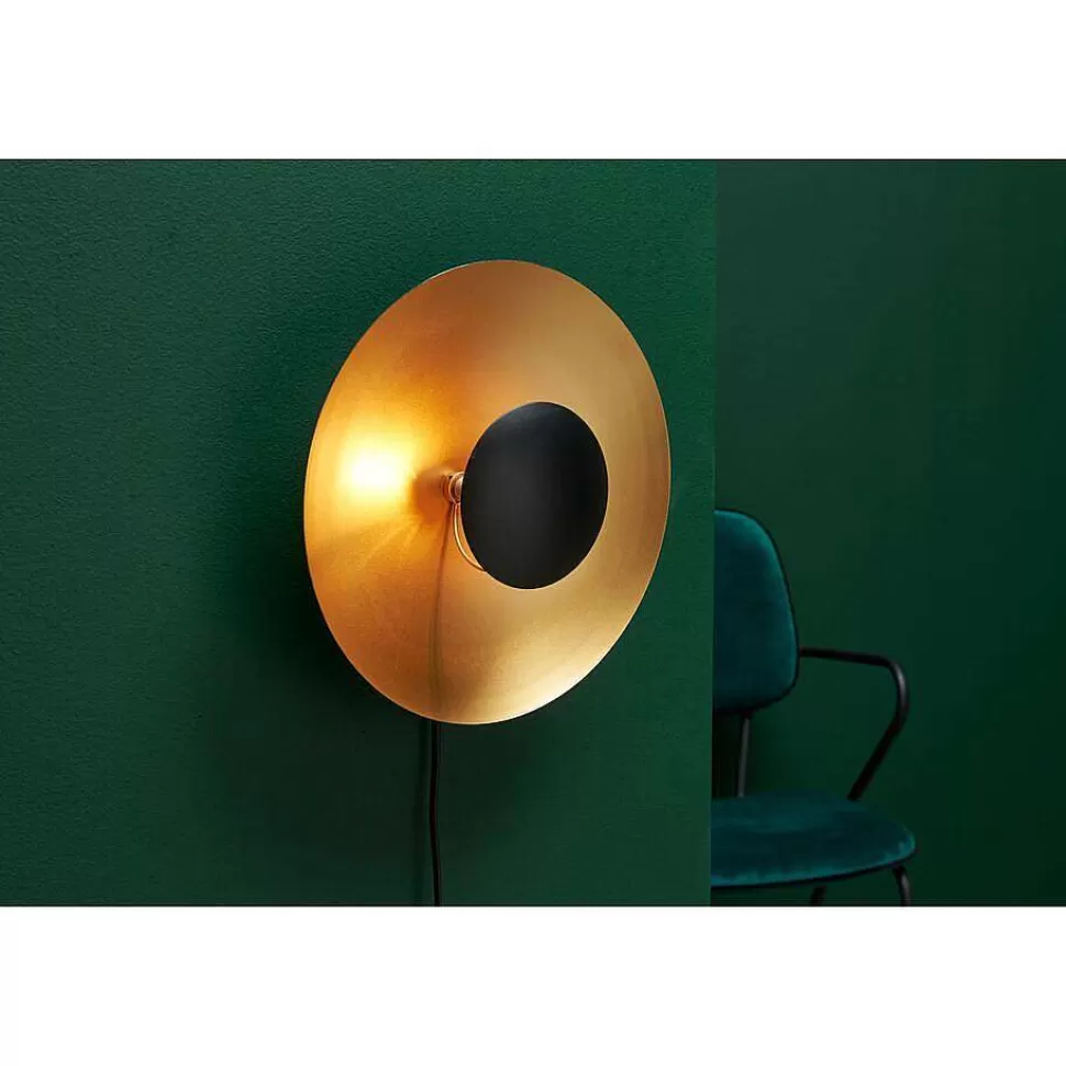 kwantum Wandlamp Sime Zwart Goud