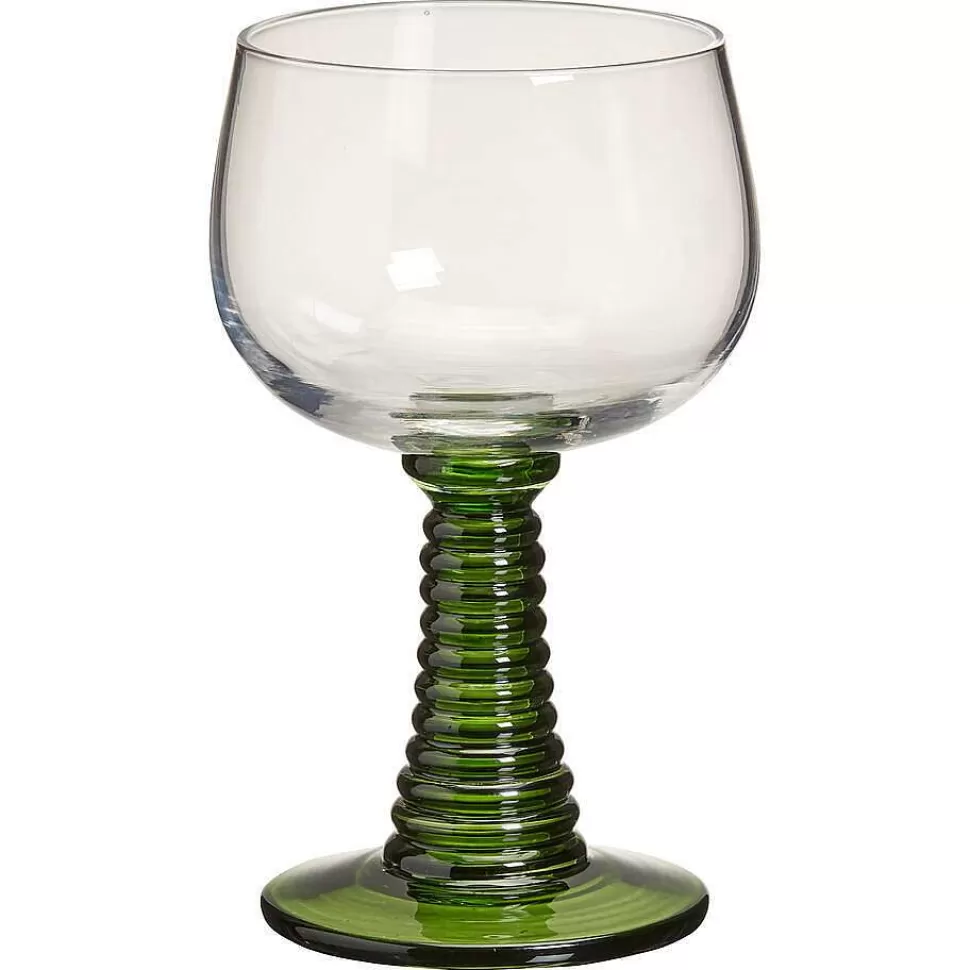 kwantum Wijnglas Ribbel Groen